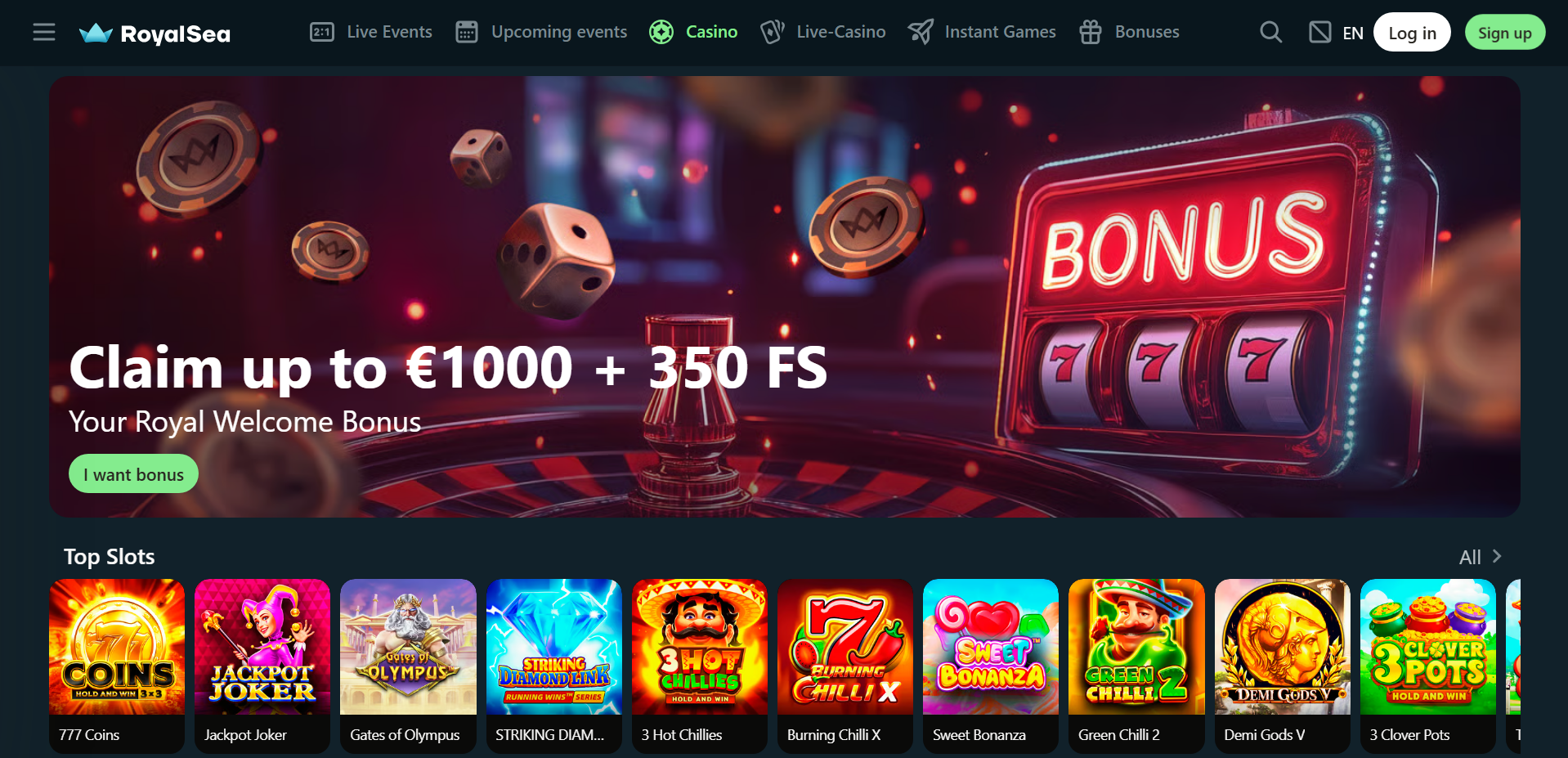 Royalsea casino banner promo