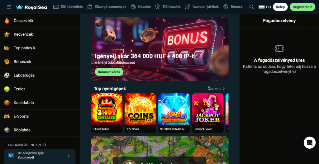 Royalsea main homepage